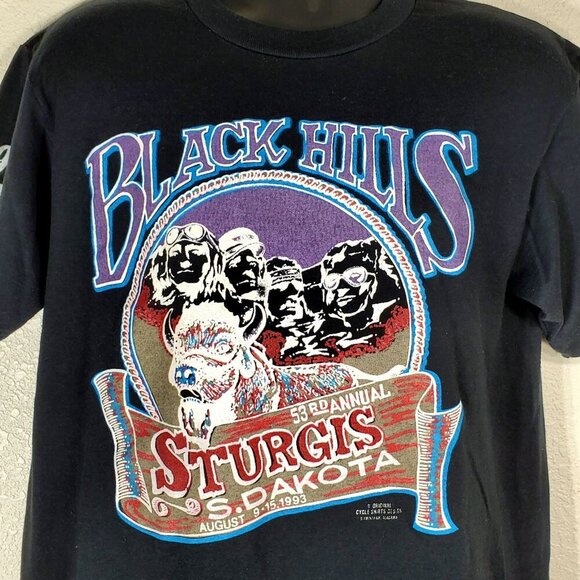 VTG 53rd Black Hills Sturgis Motorcycle Rally 1993 Collectible T Shirt Biker - Picture 2 of 9
